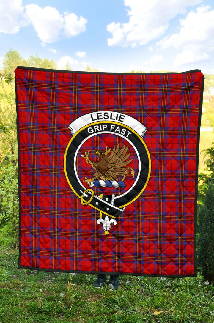 Scottish Leslie Modern Clan Crest Tartan Quilt Tartan Plaid 2