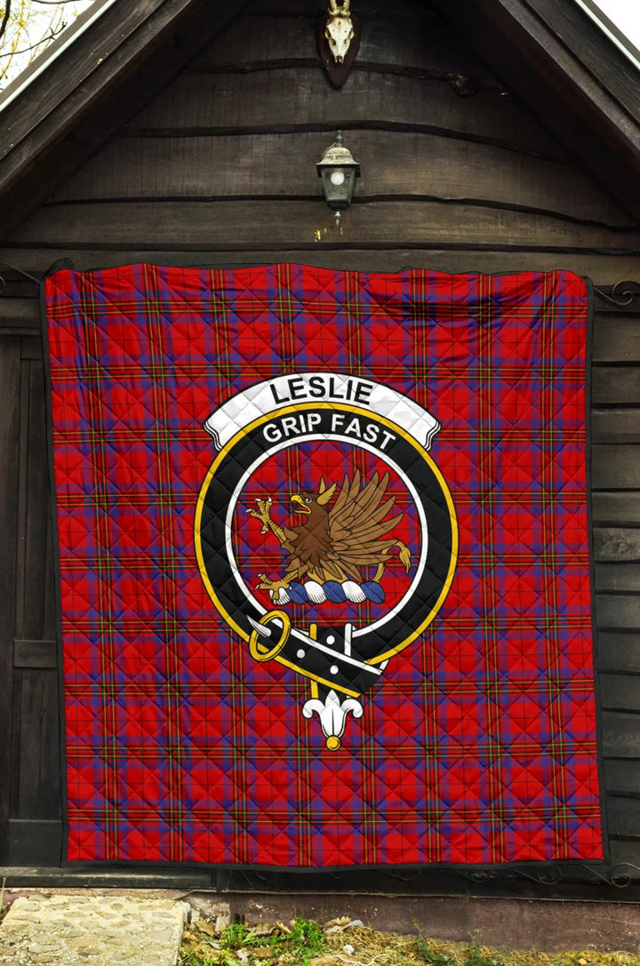 Scottish Leslie Modern Clan Crest Tartan Quilt Tartan Plaid 3