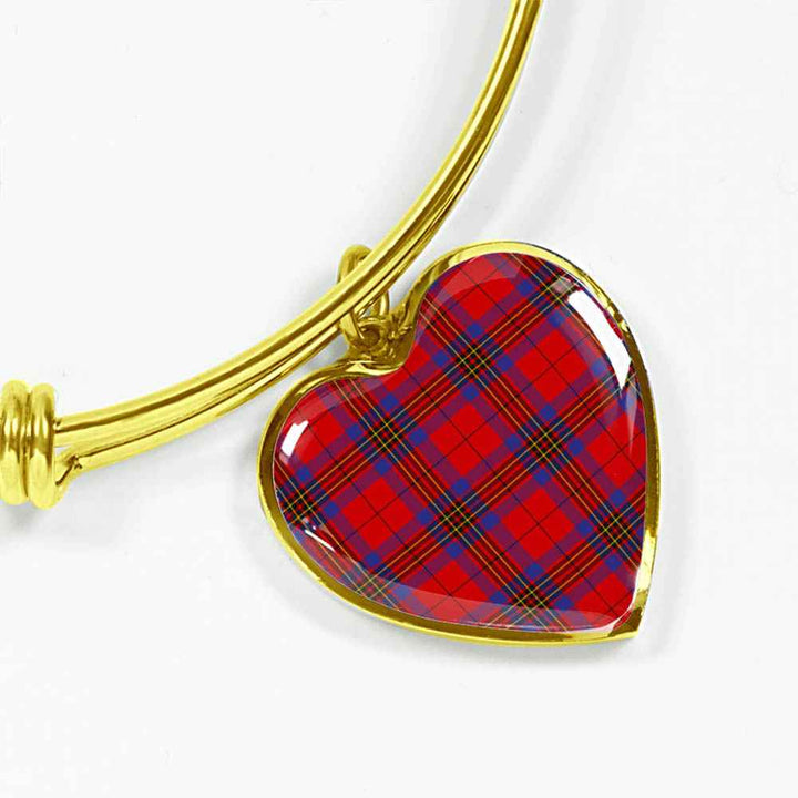 Scottish Leslie Modern Clan Tartan Bangle Heart Tartan Plaid 2