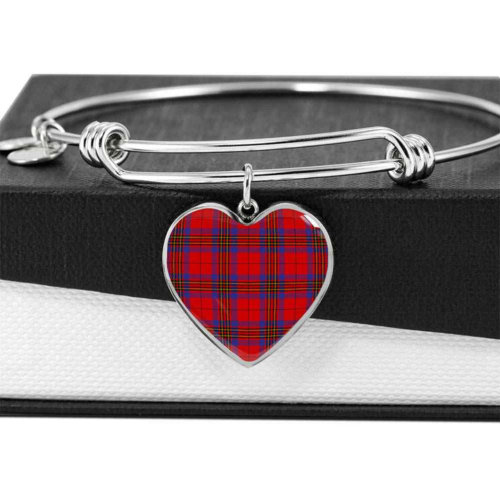 Scottish Leslie Modern Clan Tartan Bangle Heart Tartan Plaid 5