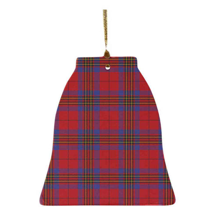 Scottish Leslie Modern Clan Tartan Ceramic Ornament Bell Shape Tartan Plaid