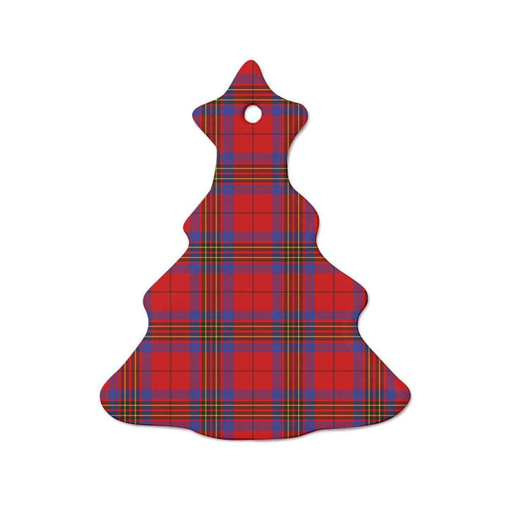 Scottish Leslie Modern Clan Tartan Ceramic Ornament  Tree Shape Tartan Plaid