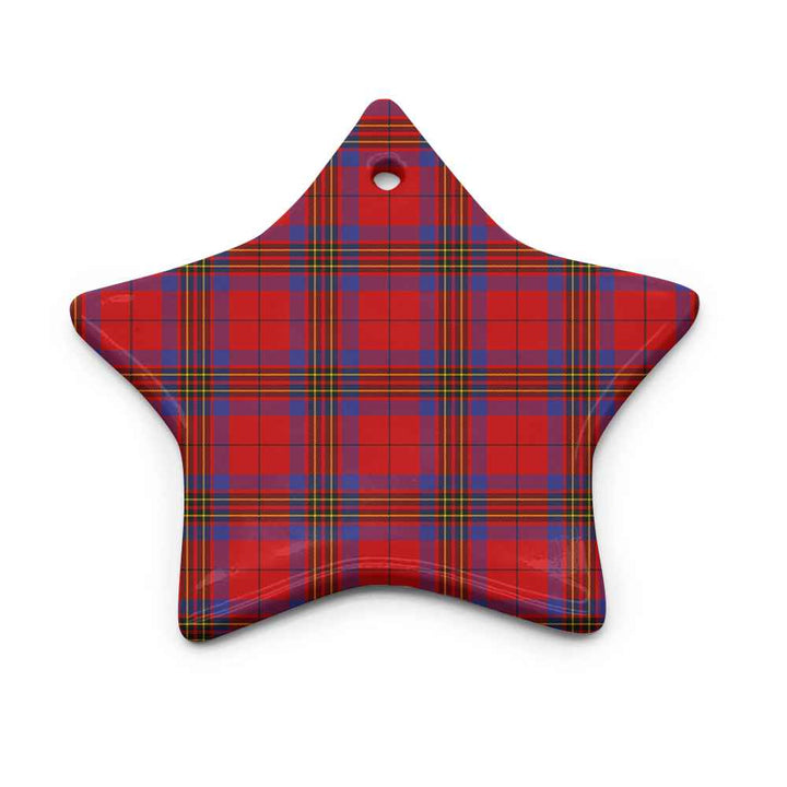 Scottish Leslie Modern Clan Tartan Ceramic Ornament Star Shape Tartan Plaid