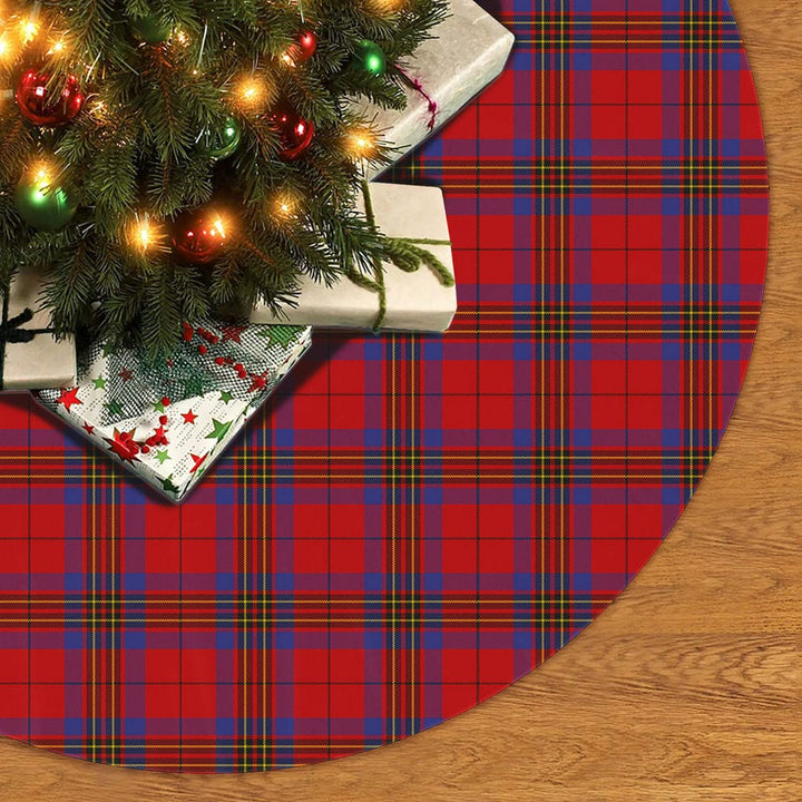 Scottish Leslie Modern Clan Tartan Christmas Tree Skirt No Tassels 2 Tartan Plaid