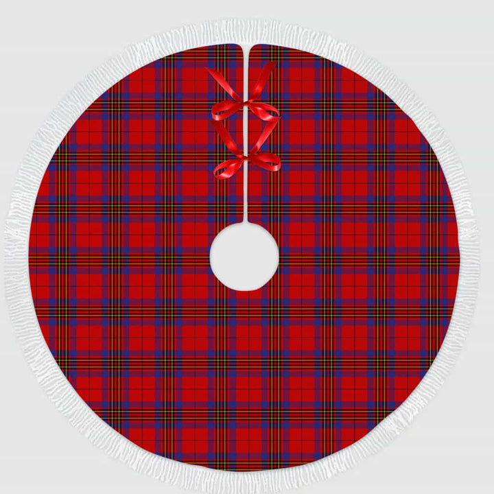 Scottish Leslie Modern Clan Tartan Christmas Tree Skirt Tassels 1 Tartan Plaid