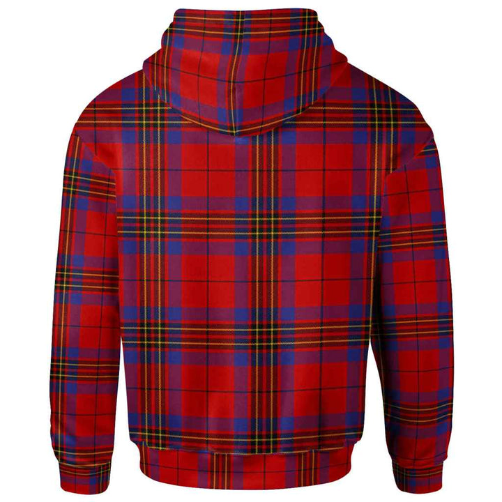 Scottish Leslie Modern Clan Tartan Hoodie Back Side Tartan Plaid