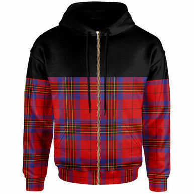 Scottish Leslie Modern Clan Tartan Hoodie - Horizontal Style Zip Tartan Plaid