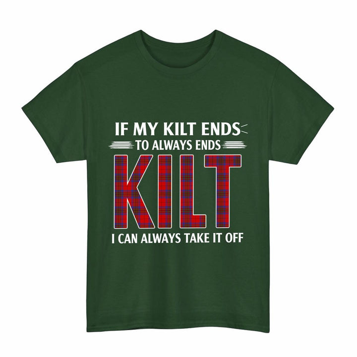 Scottish Leslie Modern Clan Tartan Kilt Pride T-Shirt Tartan Plaid Forest Green Color