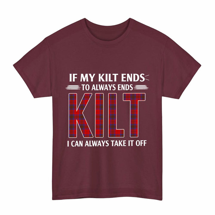 Scottish Leslie Modern Clan Tartan Kilt Pride T-Shirt Tartan Plaid Maroon Color