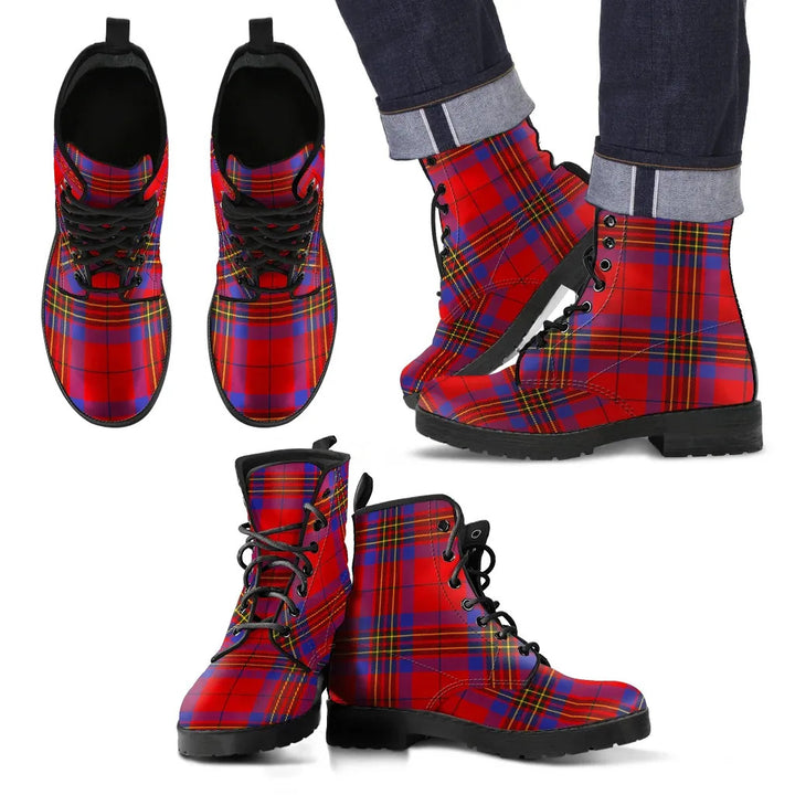Scottish Leslie Modern Clan Tartan Leather Boots
