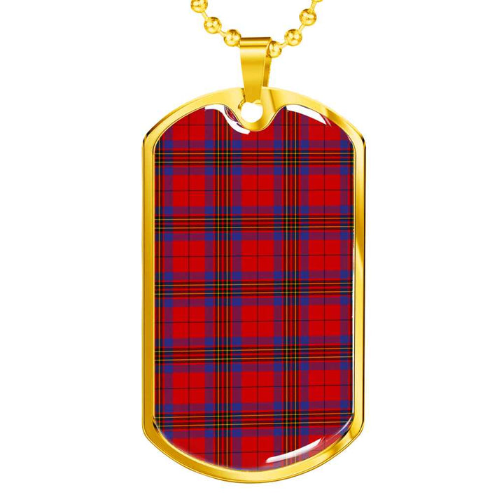 Scottish Leslie Modern Clan Tartan Military Dog Tag Necklace Tartan Plaid 2