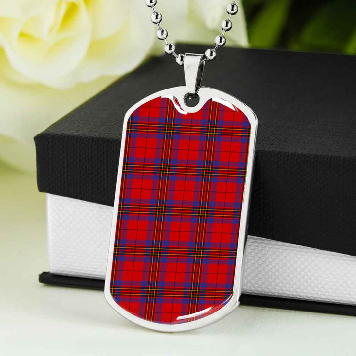 Scottish Leslie Modern Clan Tartan Military Dog Tag Necklace Tartan Plaid 5