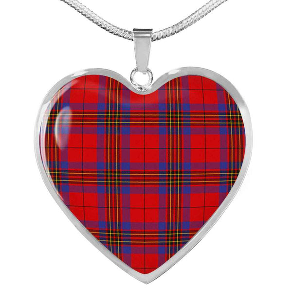 Scottish Leslie Modern Clan Tartan Necklace Heart Tartan Plaid 1