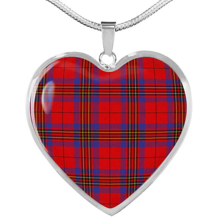 Scottish Leslie Modern Clan Tartan Necklace Heart Tartan Plaid 1