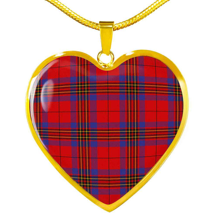 Scottish Leslie Modern Clan Tartan Necklace Heart Tartan Plaid 2