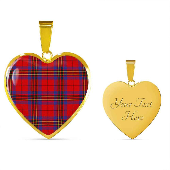 Scottish Leslie Modern Clan Tartan Necklace Heart Tartan Plaid 4