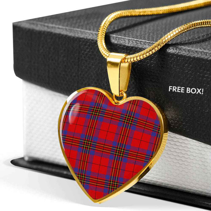 Scottish Leslie Modern Clan Tartan Necklace Heart Tartan Plaid 6