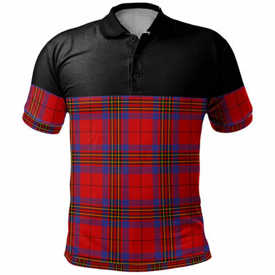 Scottish Leslie Modern Clan Tartan Polo Shirt - Horizontal Style Front Side Tartan Plaid