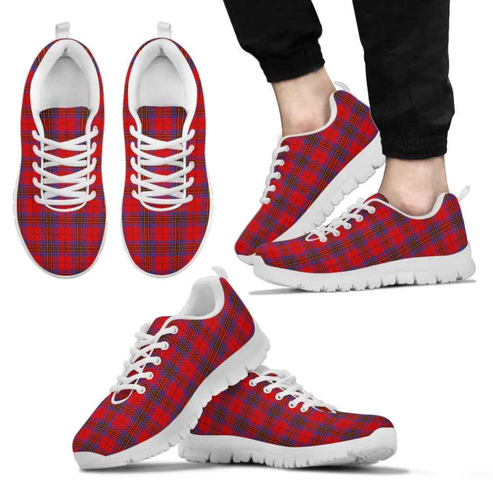 Scottish Leslie Modern Clan Tartan Sneakers White Sole Tartan Plaid
