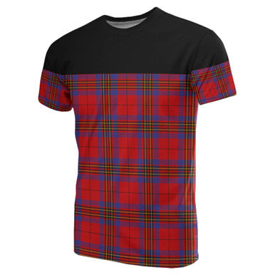 Scottish Leslie Modern Clan Tartan T-Shirt Horizontal Style Front Side Tartan Plaid