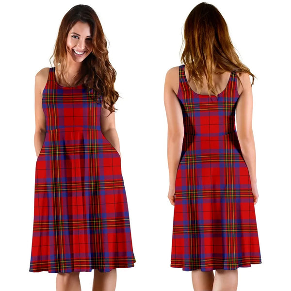 Scottish Leslie Modern Clan Tartan Women Midi Dress