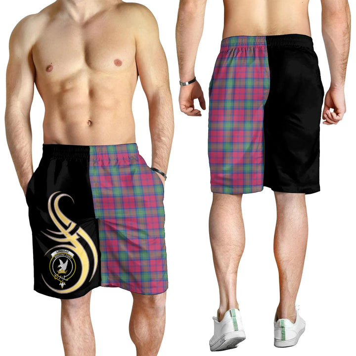 Scottish Lindsay Ancient Clan Crest Tartan Believe in Me Men's Shorts