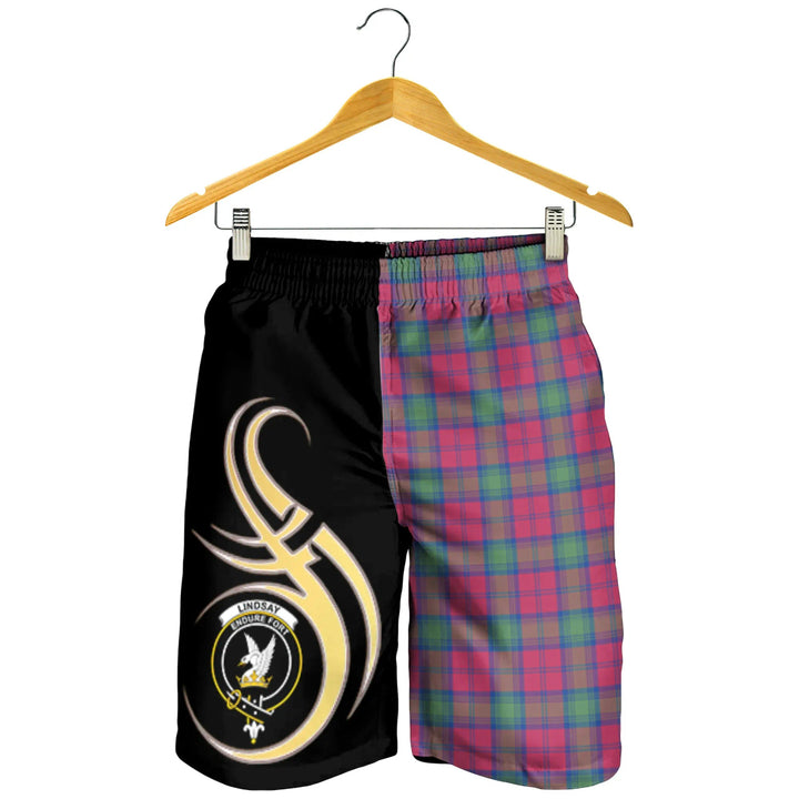 Scottish Lindsay Ancient Clan Crest Tartan Believe in Me Men's Shorts