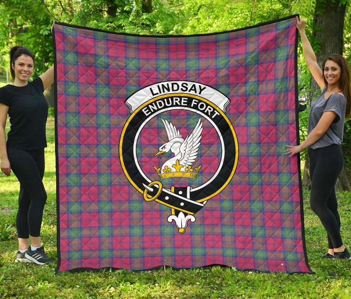 Scottish Lindsay Ancient Clan Crest Tartan Quilt Tartan Plaid 1