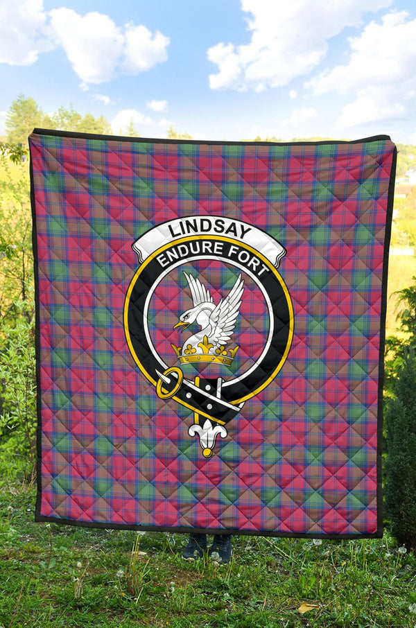 Scottish Lindsay Ancient Clan Crest Tartan Quilt Tartan Plaid 2