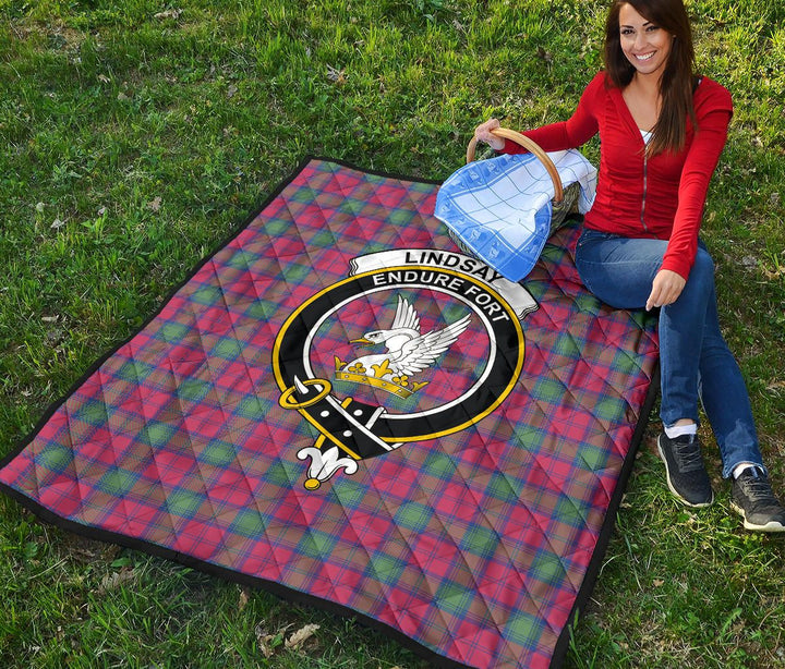 Scottish Lindsay Ancient Clan Crest Tartan Quilt Tartan Plaid 4