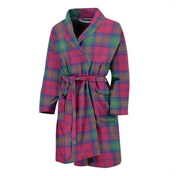 Scottish Lindsay Ancient Clan Tartan Bathrobe 2