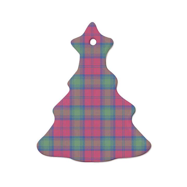 Scottish Lindsay Ancient Clan Tartan Ceramic Ornament  Tree Shape Tartan Plaid