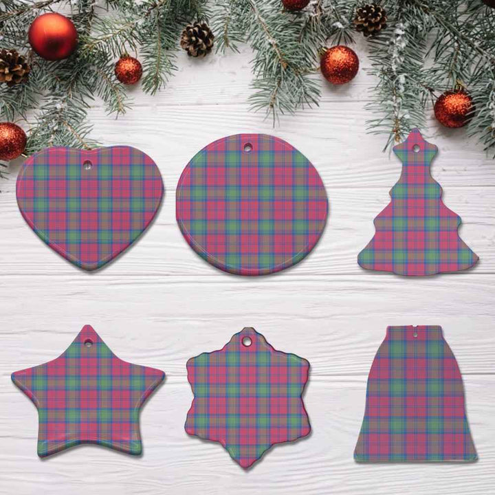 Scottish Lindsay Ancient Clan Tartan Ceramic Ornament All Tartan Plaid
