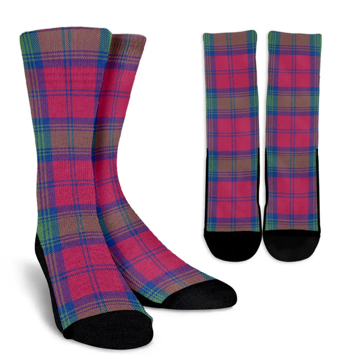Scottish Lindsay Ancient Clan Tartan Crew Socks