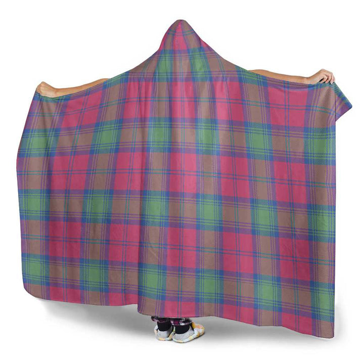 Scottish Lindsay Ancient Clan Tartan Hooded Blanket Tartan Plaid 3