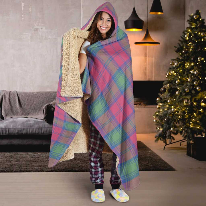 Scottish Lindsay Ancient Clan Tartan Hooded Blanket Tartan Plaid 6
