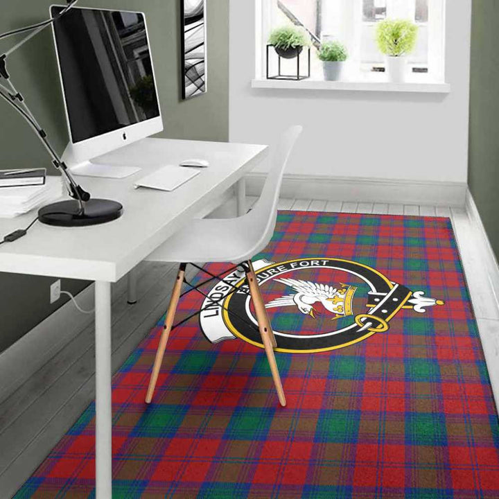 Scottish Lindsay Clan Crest Tartan Area Rug Tartan Plaid 4