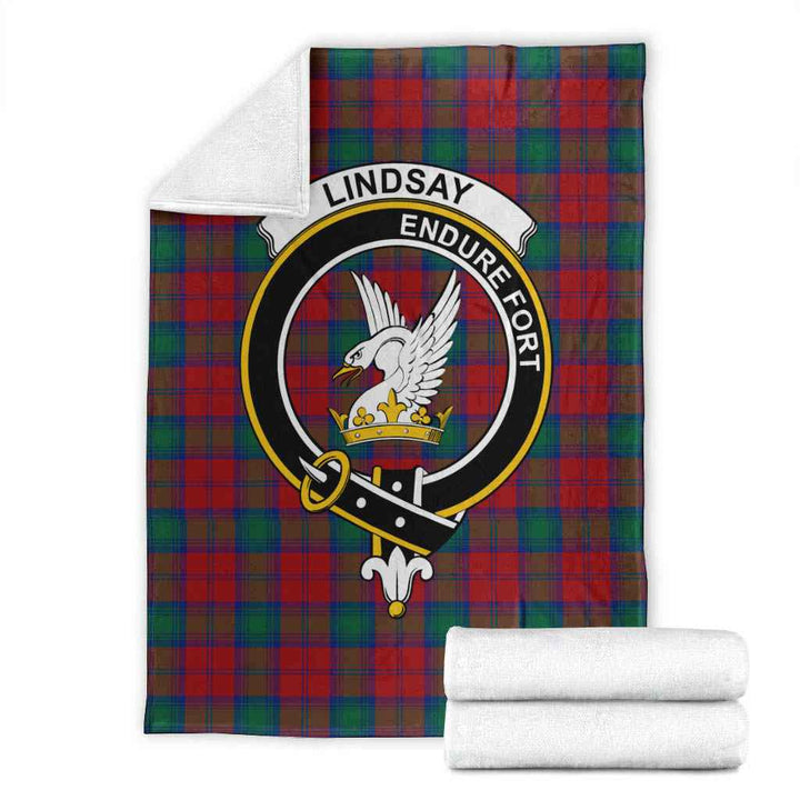 Scottish Lindsay Clan Crest Tartan Blanket Tartan Plaid 1