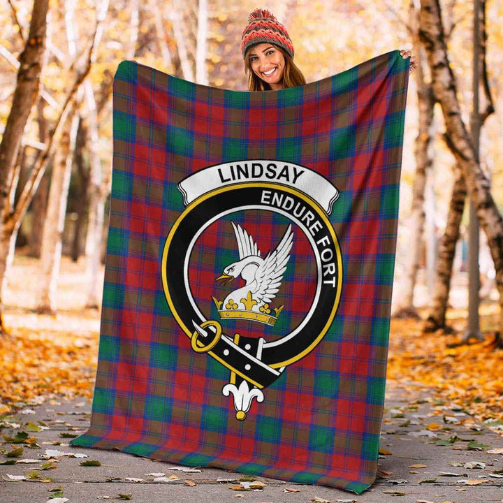 Scottish Lindsay Clan Crest Tartan Blanket Tartan Plaid 4