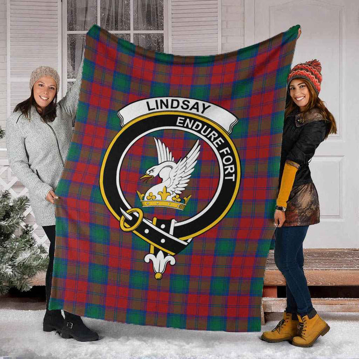 Scottish Lindsay Clan Crest Tartan Blanket Tartan Plaid 5