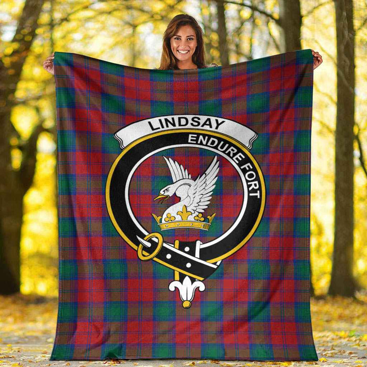 Scottish Lindsay Clan Crest Tartan Blanket Tartan Plaid 6