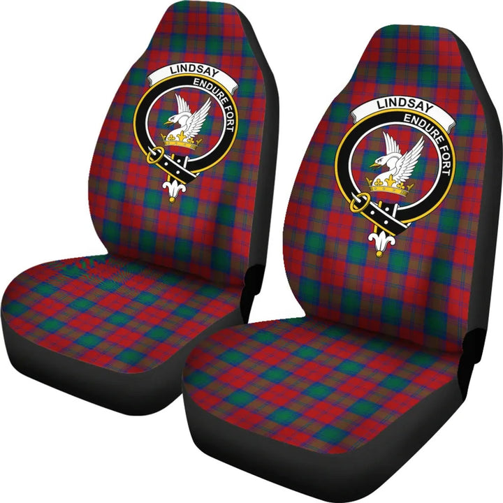 Scottish Lindsay Clan Crest Tartan Car Seat Covers 1