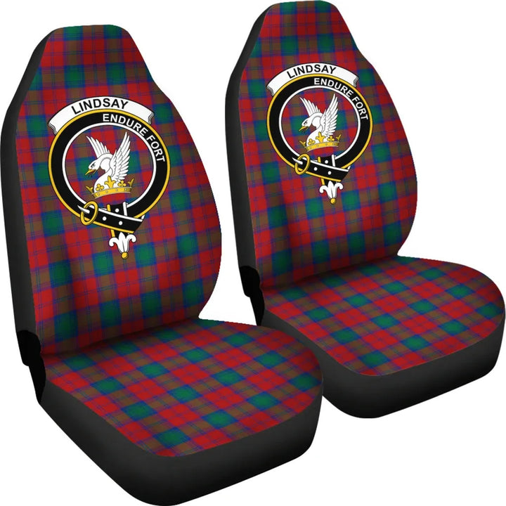 Scottish Lindsay Clan Crest Tartan Car Seat Covers 4