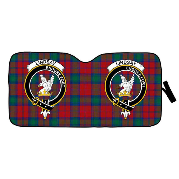 Scottish Lindsay Clan Crest Tartan Car Windshield Sun Shade Tartan Plaid 1