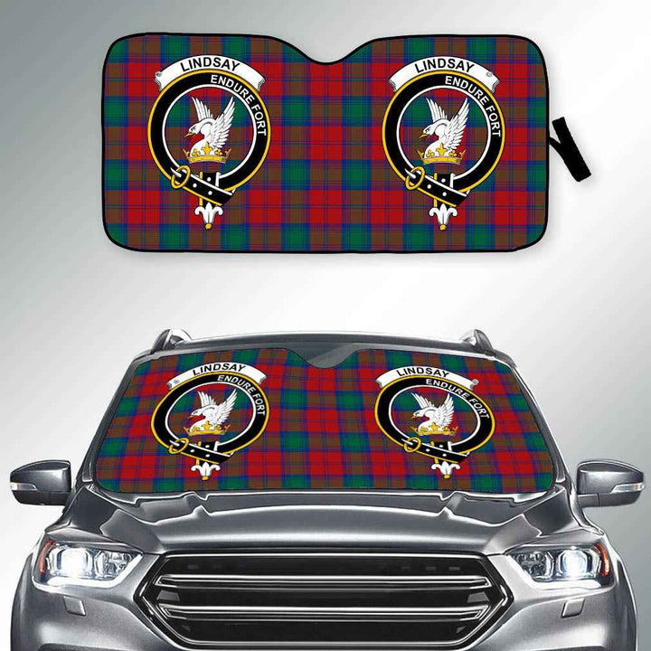 Scottish Lindsay Clan Crest Tartan Car Windshield Sun Shade Tartan Plaid 2