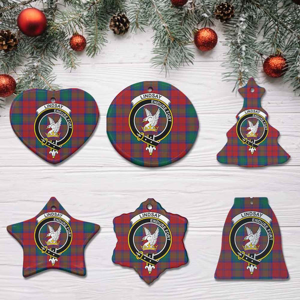 Scottish Lindsay Clan Crest Tartan Ceramic Ornament All Tartan Plaid