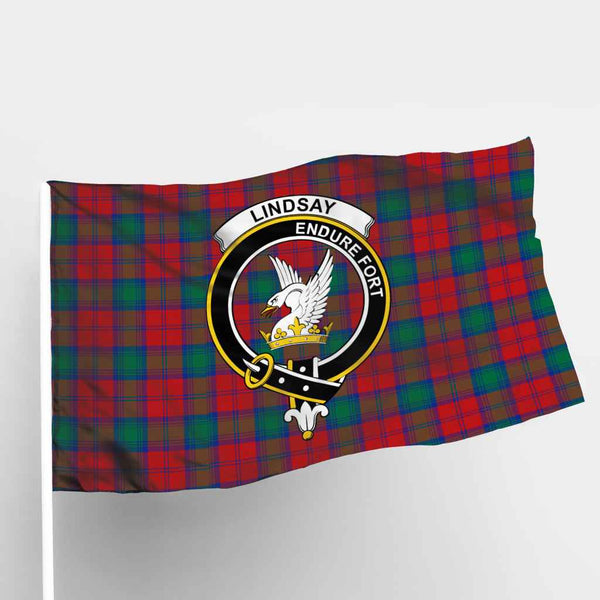Scottish Lindsay Clan Crest Tartan Flag Parade Tartan Plaid 1