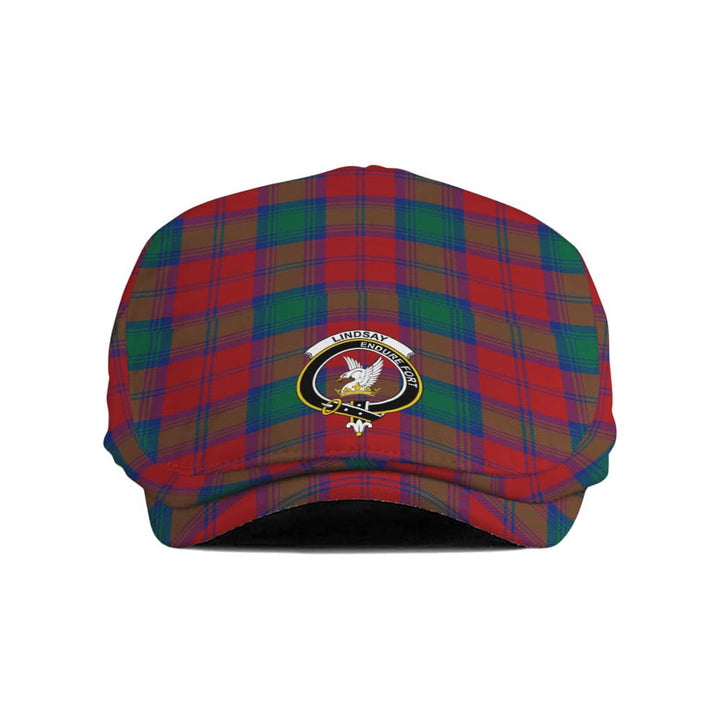 Scottish Lindsay Clan Crest Tartan Flat Cap Tartan Plaid 1