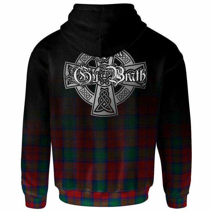 Scottish Lindsay Clan Crest Tartan Hoodie - Alba Gu Brath Family Crest Celtic Inspired Back Side Tartan Plaid