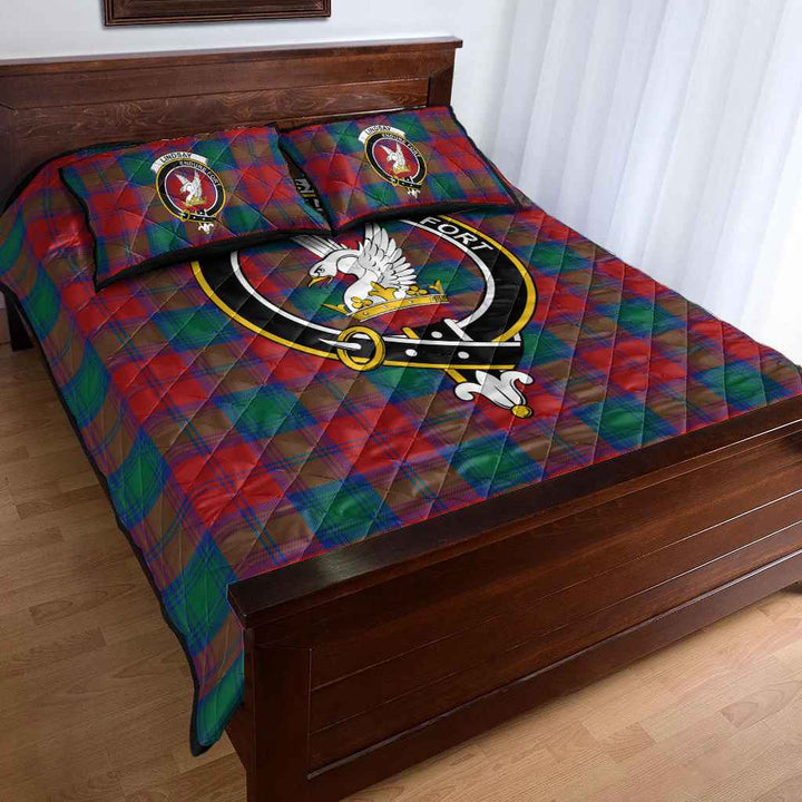 Scottish Lindsay Clan Crest Tartan Quilt Bed Set Tartan Plaid 4